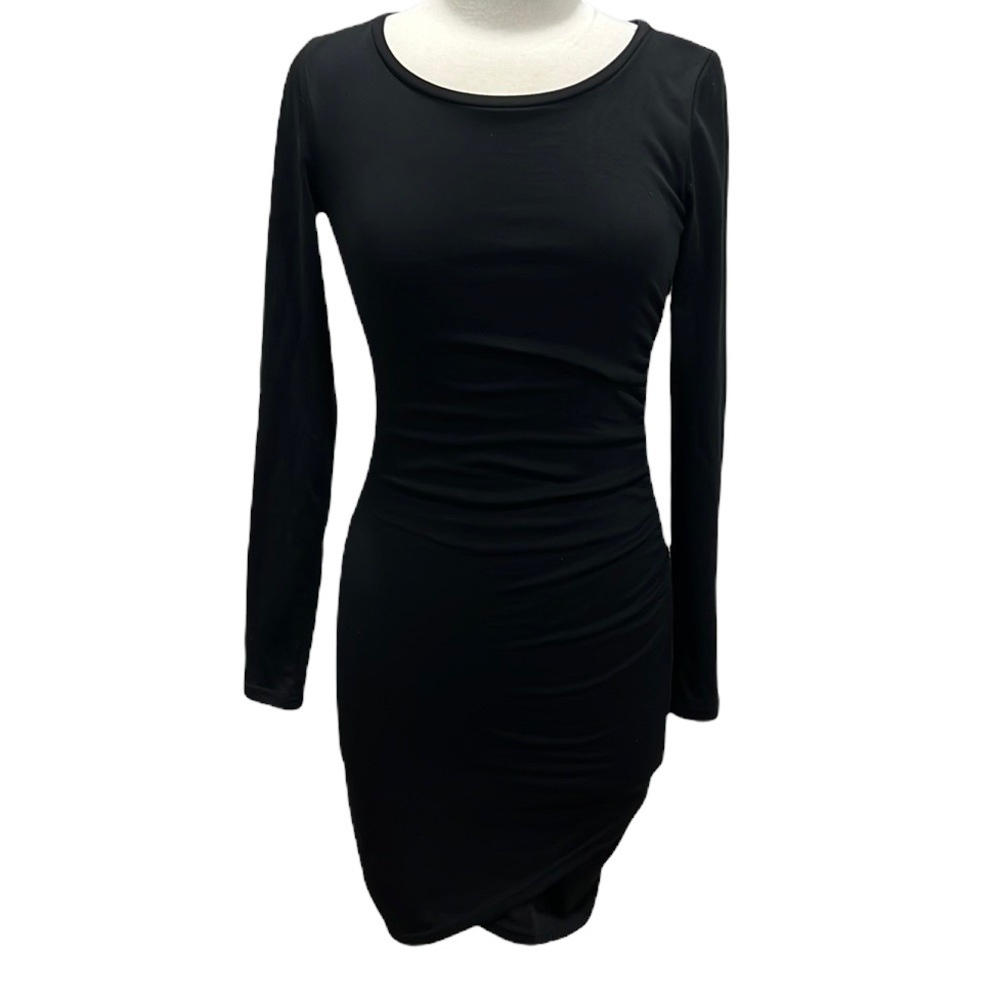 Leith Long Sleeve Black Dress Size S